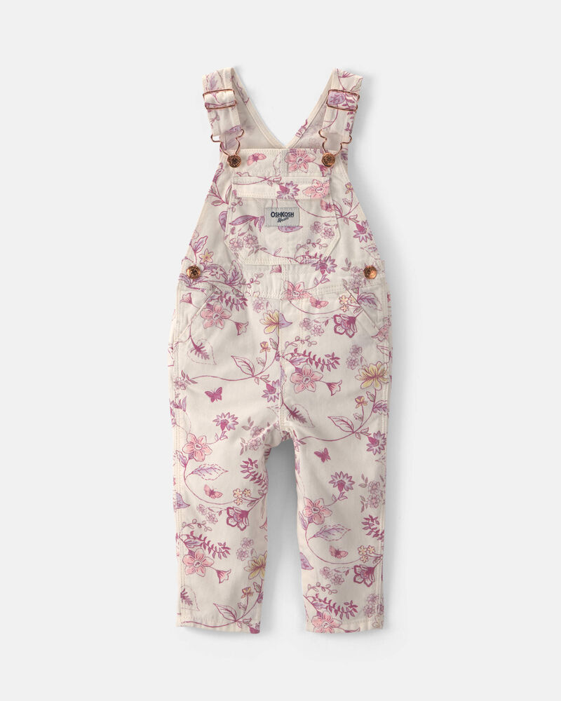 B&eacute;b&eacute; fille - Salopette &agrave; motif floral &ndash; Ivoire, image 1 sur 3 diapositives