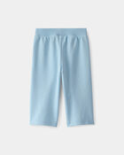 B&eacute;b&eacute; fille - Pantalon de sport &agrave; jambe large en jersey bouclette - Bleu, image 2 sur 3 diapositives