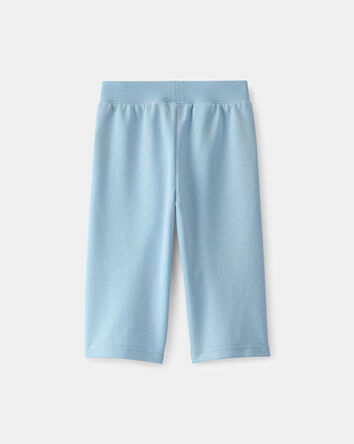 B&eacute;b&eacute; fille - Pantalon de sport &agrave; jambe large en jersey bouclette - Bleu, 