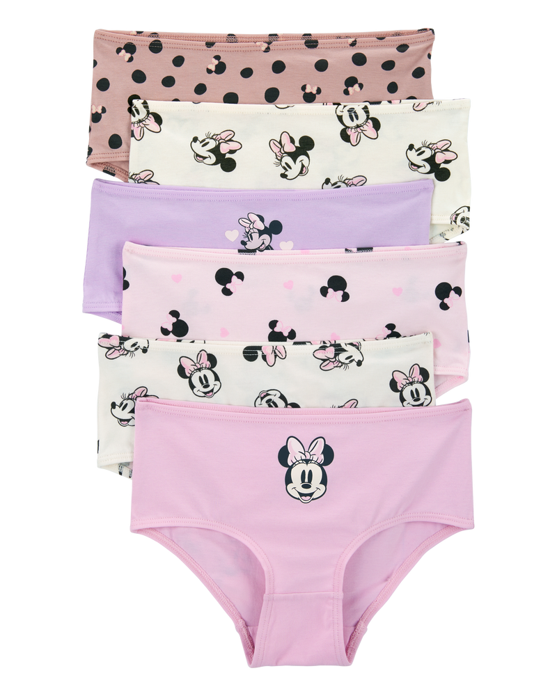 Kid 6-Pack Minnie Mouse Stretch Cotton Underwear, image 1 of 2 slides