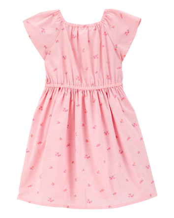 Toddler Short-Sleeve Floral Maxi Dress - Floral, 