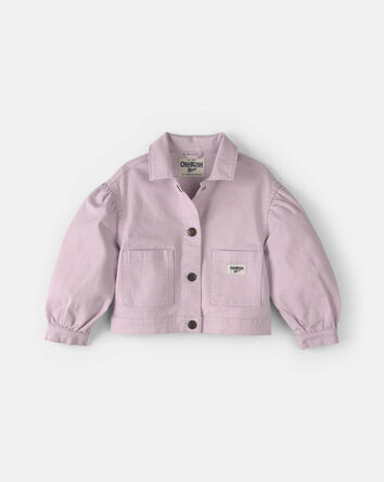 Toddler Girl Twill Bomber Jacket - Purple, 