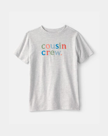 Kid 'Cousin Crew' Graphic Tee - Grey, 