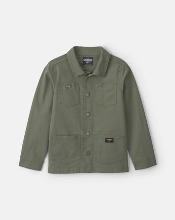 Boys Utility Jacket - Olive Green, 