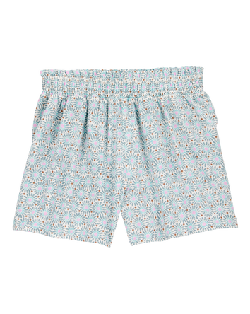 Kid Geo Print Flowy Pull-On Shorts, 