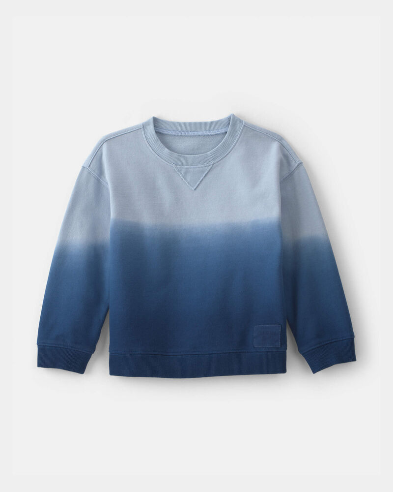 Tout-petit gar&ccedil;on - Chandail en jersey bouclette &agrave; effet ombr&eacute; - Bleu, image 1 sur 2 diapositives