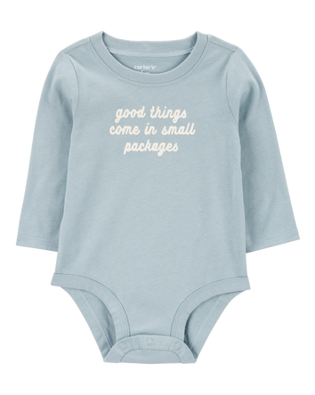 Baby Good Things Come In Small Packages Long-Sleeve Bodysuit, 