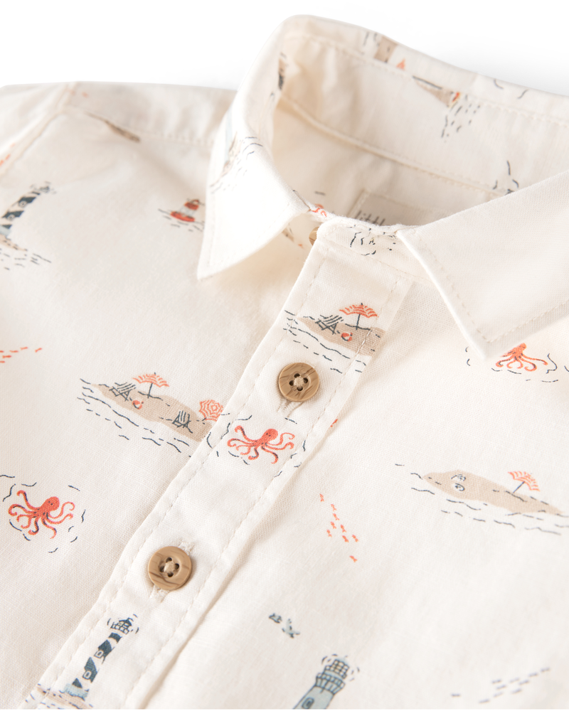 Baby 2-Piece Coastal Print Set Made with Organic Cotton, image 4 of 5 slides