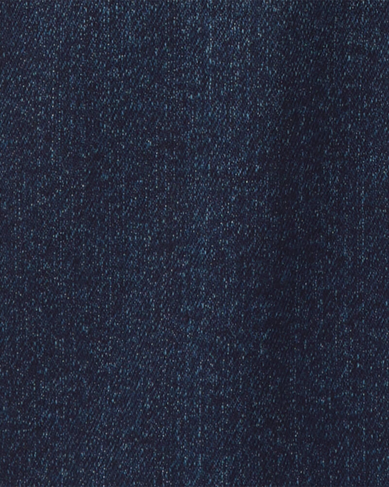 Baby Elastic Strap Denim Overalls - Dark Wash, image 3 of 4 slides