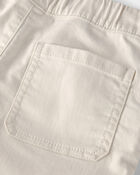 Toddler Boy Organic Cotton Shorts in Cream, image 3 of 5 slides