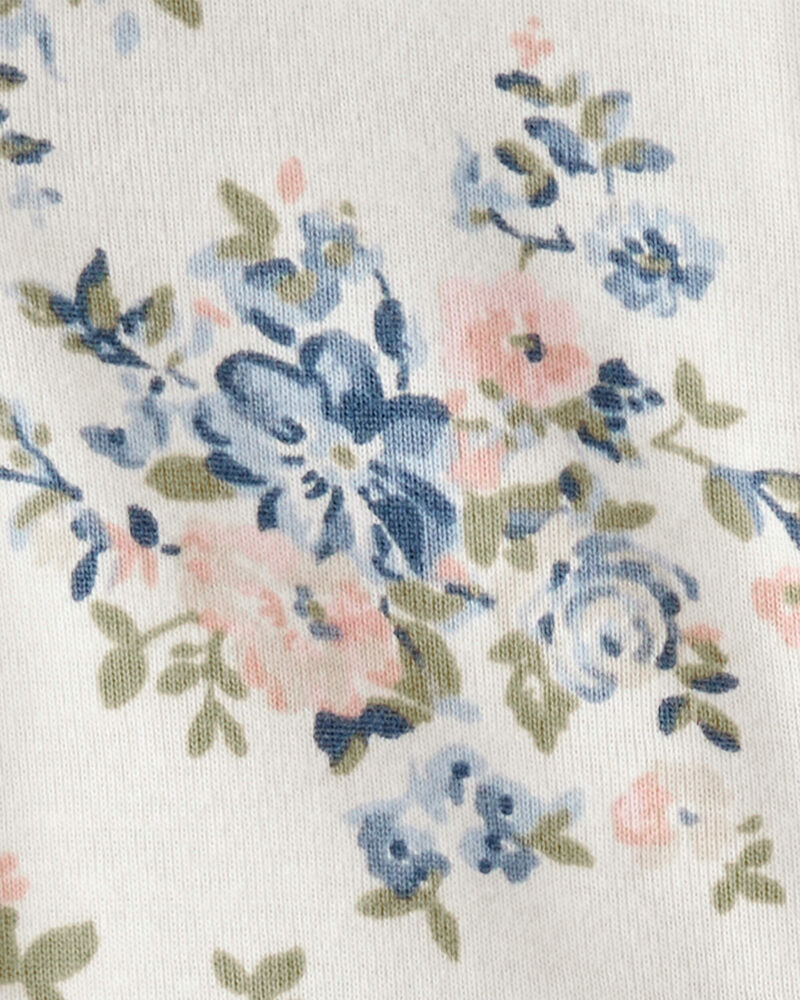 Bébé - Grenouillère en coton biologique à motifs de fleurs, image 3 sur 4 diapositives