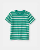 Toddler Striped T-Shirt - Green, image 1 of 3 slides