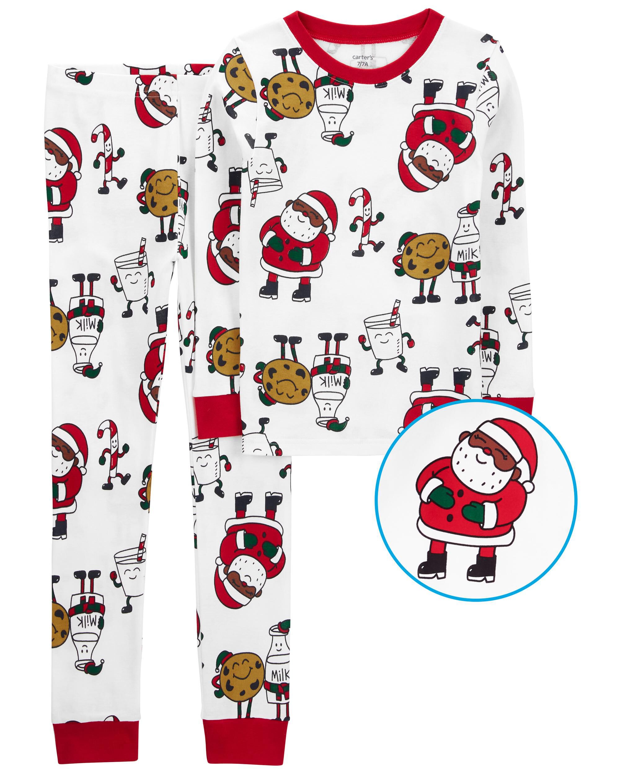 2 Piece Santa Cookies 100 Snug Fit Cotton Pyjamas
