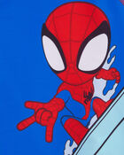 Toddler Boy Marvel&trade; Spider-Man Long-Sleeve Rashguard Swim Top - Red/Blue, image 2 of 2 slides