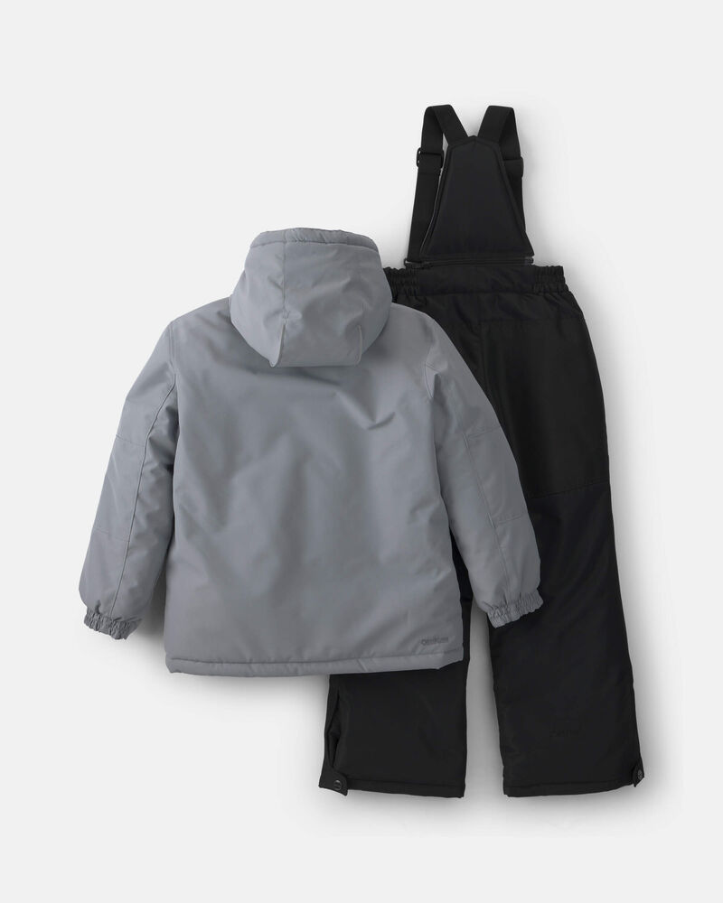 Boys 2 Piece Snowsuit- Grey, image 2 of 13 slides