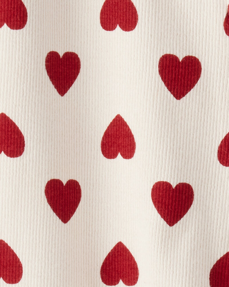 Baby Organic Cotton Sleep & Play Pyjamas in Forever Hearts Print, image 4 of 5 slides