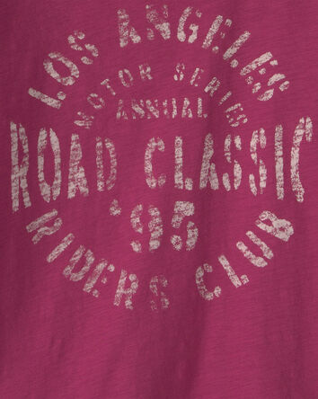 Boys 'Los Angeles Road Classic' Long-Sleeve Graphic Tee - Maroon, 