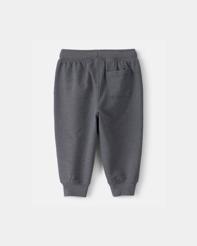 Baby Boy French Terry Joggers - Grey, image 2 of 4 slides