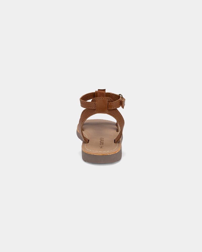 Toddler Girl Charm Sandals - Brown, image 3 of 6 slides