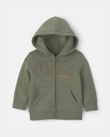 Baby Boy Oshkosh Logo Fleece Zip Hoodie - Green, 