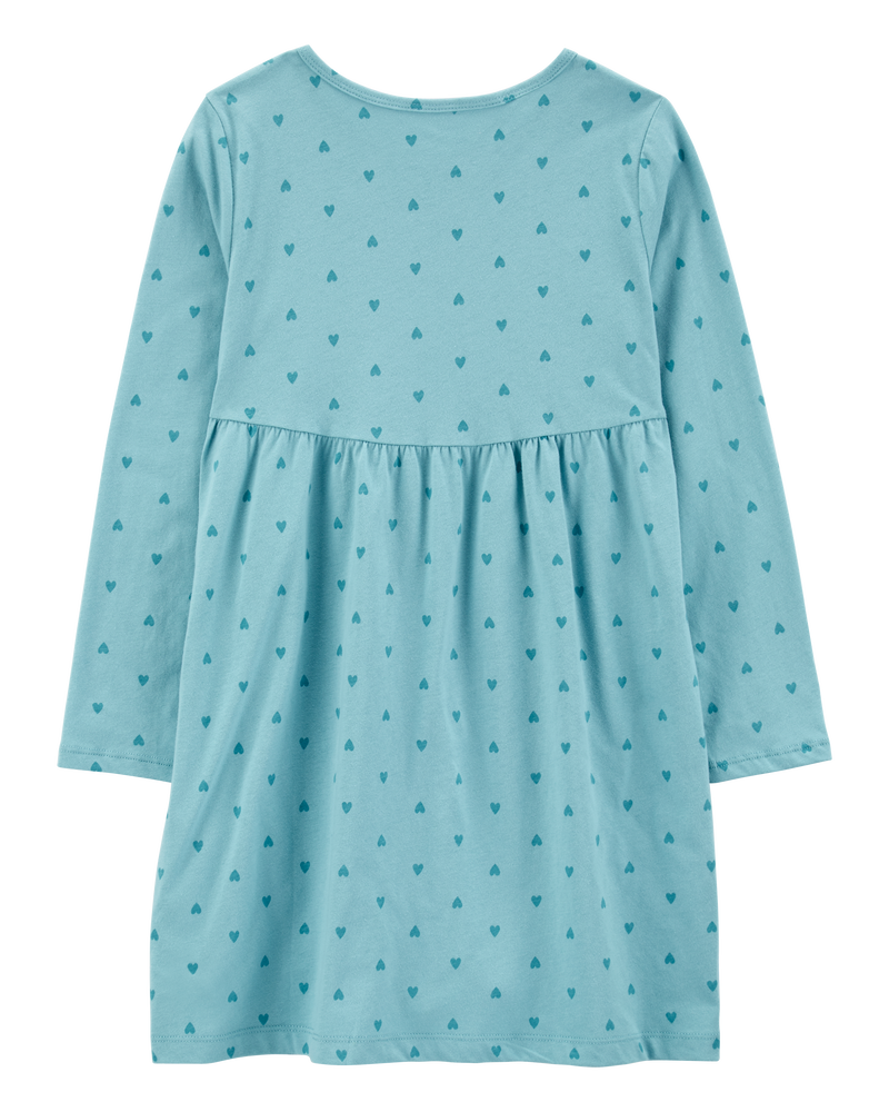 Kid Heart Long-Sleeve Jersey Dress, image 2 of 4 slides