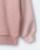 Toddler Girl Colourblock Dolman-Sleeve Sweatshirt - Mauve, image 6 of 6 slides