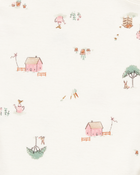 Baby Girl 5-Pack Floral Bunny Short-Sleeve Cotton Bodysuits, image 4 of 8 slides