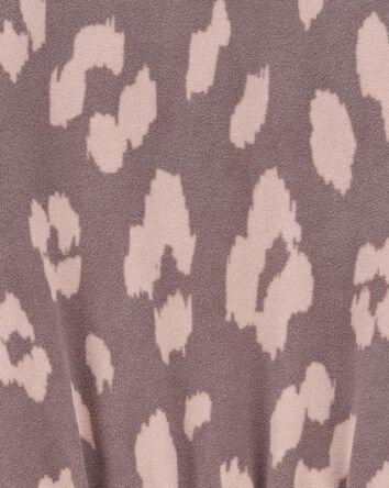 Pyjama 2 pièces en molleton à motif de léopard, 