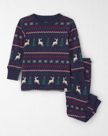 Baby 2-Piece Organic Cotton Fair Isle Pyjamas, 