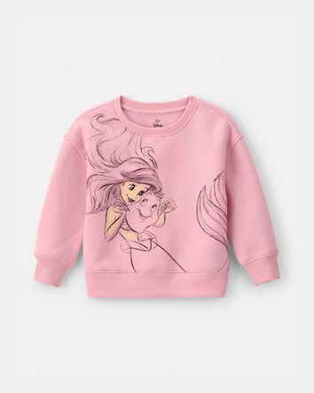 Toddler Girl Disney&copy; Ariel Fleece Pullover Sweatshirt - Pink, 