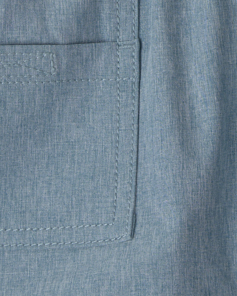 Tout-petit gar&ccedil;on - Short tiss&eacute; avec poches - Bleu, image 3 sur 3 diapositives