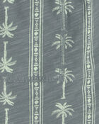 Boys Palm Tree Knit Shorts - Grey/Green, image 3 of 4 slides