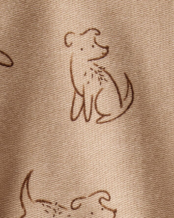 Bébé garçon - Ensemble chandail à manches longues et pantalon en jersey bouclette avec chien – Brun, 