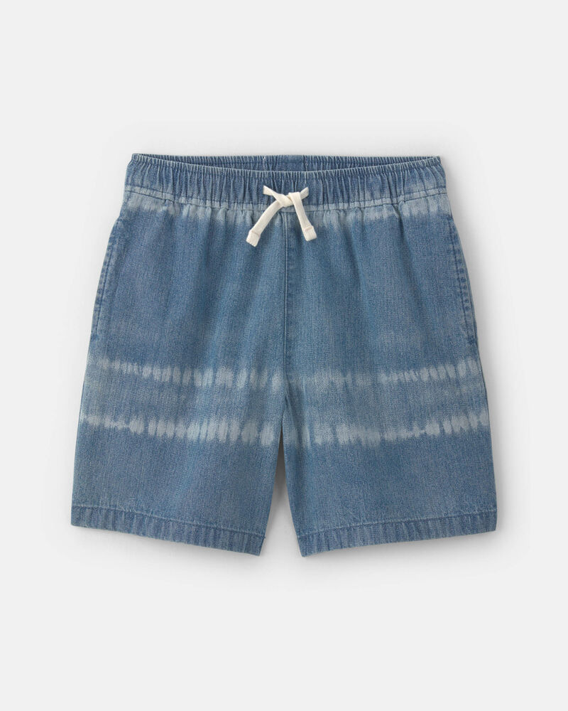 Gar&ccedil;ons - Short en denim teint sur n&oelig;uds - D&eacute;lav&eacute; moyen, image 1 sur 6 diapositives