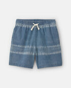 Gar&ccedil;ons - Short en denim teint sur n&oelig;uds - D&eacute;lav&eacute; moyen, image 1 sur 6 diapositives