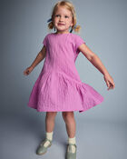 Toddler Girl Asymmetrical Drop-Waist Dress - Purple, image 1 of 6 slides