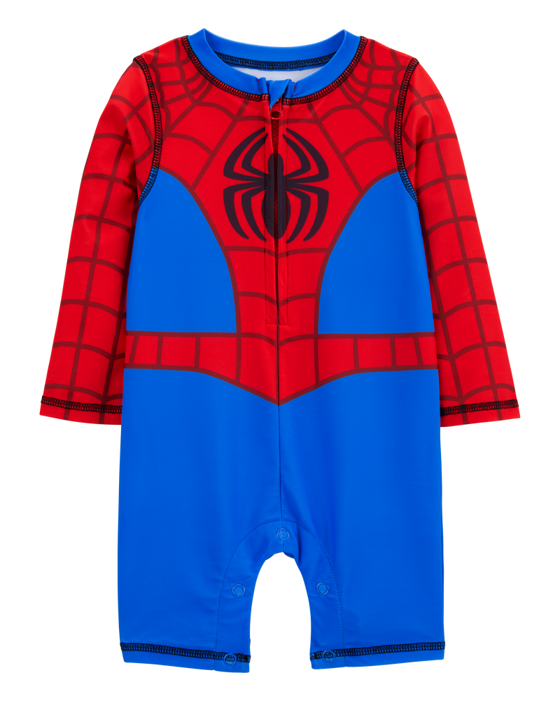 Baby Marvel™ Spider-Man 1-Piece Rashguard Swimsuit Blue/Red