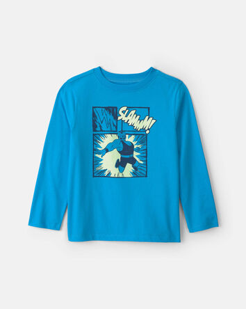 Boys 'Slam' Long-Sleeve Graphic Tee - Blue, 