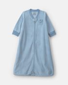 Baby Boy Striped Fleece Loose Fit Wearable Blanket - Blue, image 1 of 4 slides