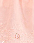 Kid Eyelet Skort - Pink, image 3 of 4 slides