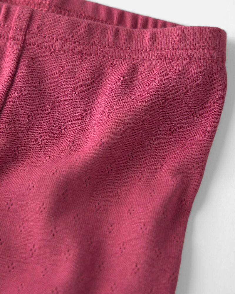 Baby Girl 2-Piece Organic Cotton Pointelle Pajamas, image 2 of 4 slides