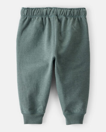 Bébé garçon - Pantalon de jogging uni en coton polaire - Vert, 