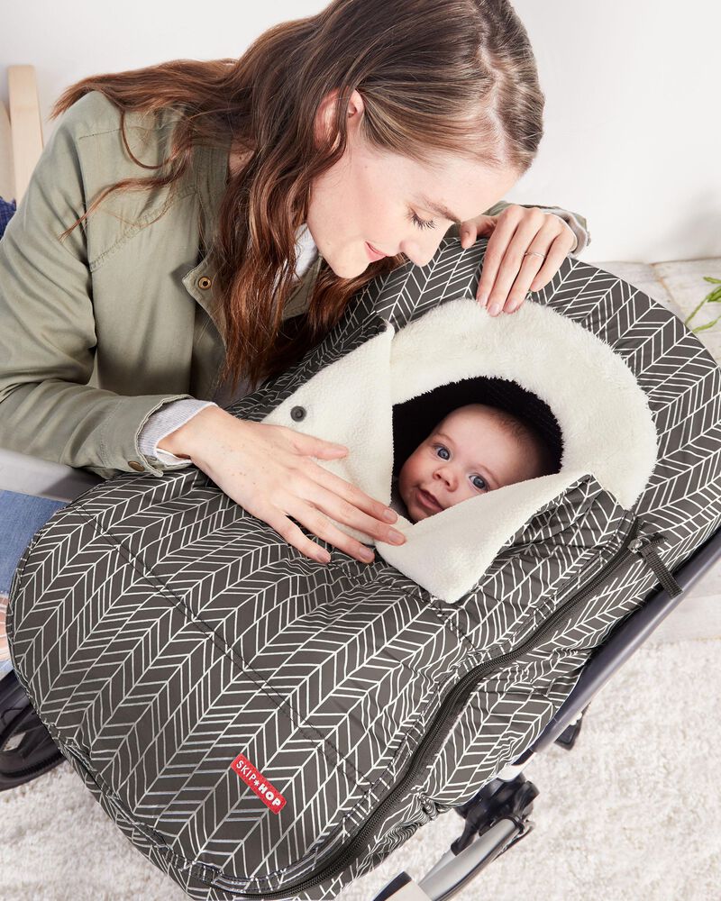 STROLL & GO Car Seat Cover - Grey Feather, image 4 of 10 slides