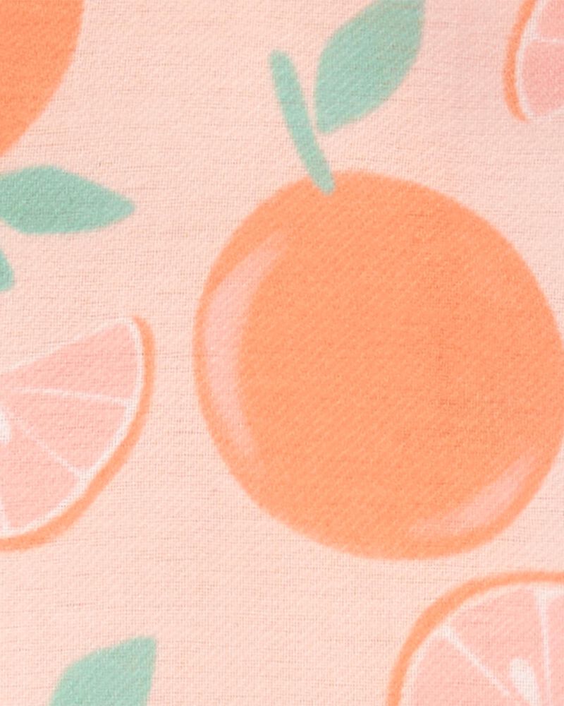 Kid Orange Print Loose Fit 2-Piece Pyjamas - Orange, image 2 of 3 slides