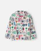 Gar&ccedil;ons - Chemise boutonn&eacute;e manches longues &agrave; logos, image 1 sur 2 diapositives