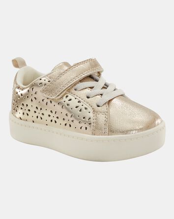 Toddler Girl High-Top Glitter Sneakers - Gold, 