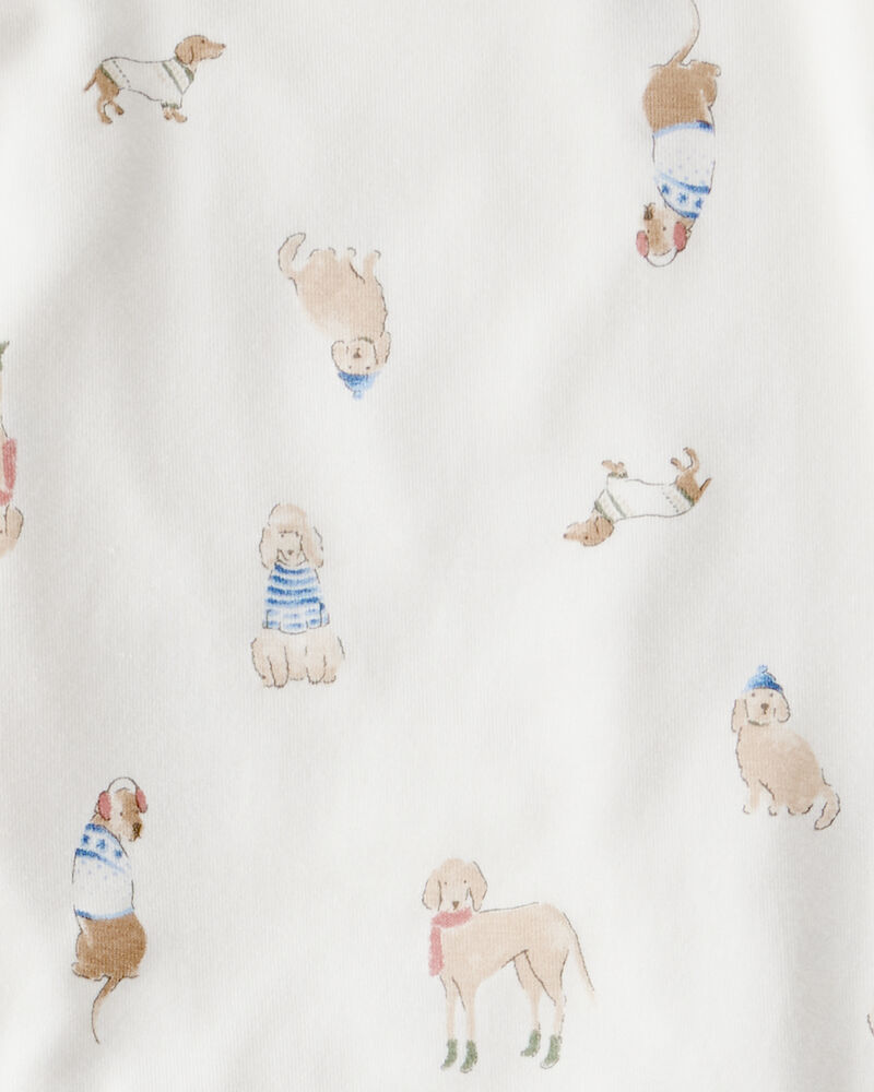 Toddler Dog Loose Fit 2-Piece Pyjamas - White, image 3 of 4 slides