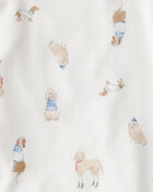 Toddler Dog Loose Fit 2-Piece Pyjamas - White, image 3 of 4 slides