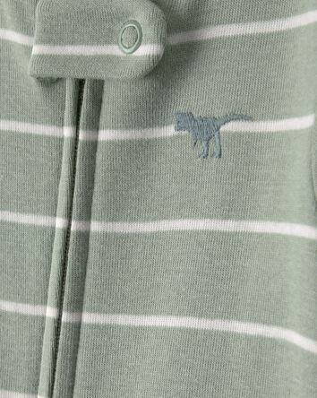 Toddler 2-Pack Dinosaur Snug Fit 1-Piece Pyjama Set - Green/Cream, 