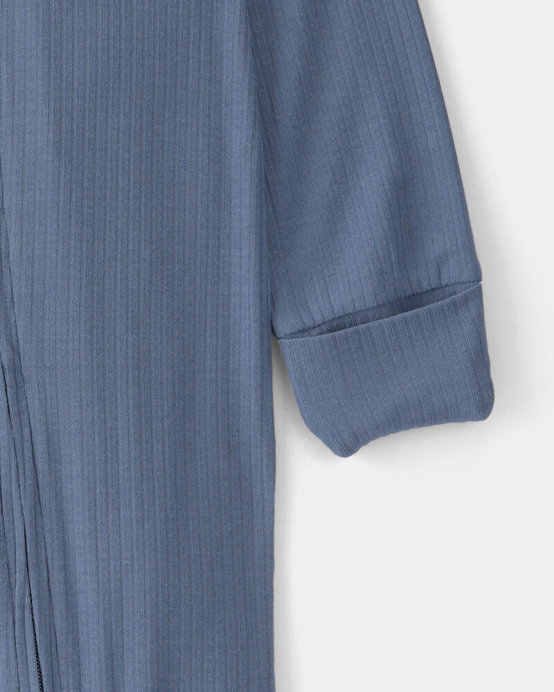 Baby Boy 2-Way Zip PurelySoft Sleeper - Blue, image 3 of 8 slides